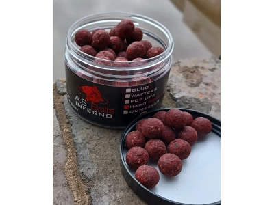INFERNO 14MM BOOSTED HOOKERS (Hot Pepperami Fishmeal)