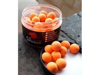 INFERNO 14MM HI VIZ ORANGE POP UPS (Hot Pepperami Fishmeal flavour)