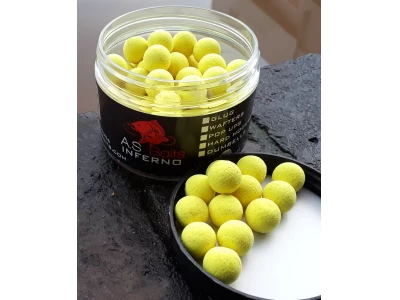 INFERNO 14MM HI VIZ YELLOW POP UPS (Hot Pepperami Fishmeal flavour)