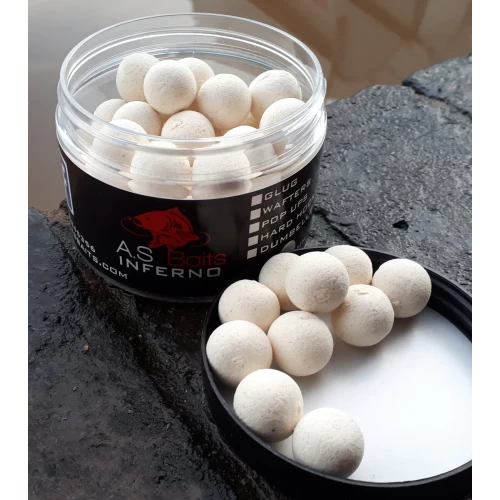 INFERNO 14MM POP UPS WHITE (Hot Pepperami Fishmeal)