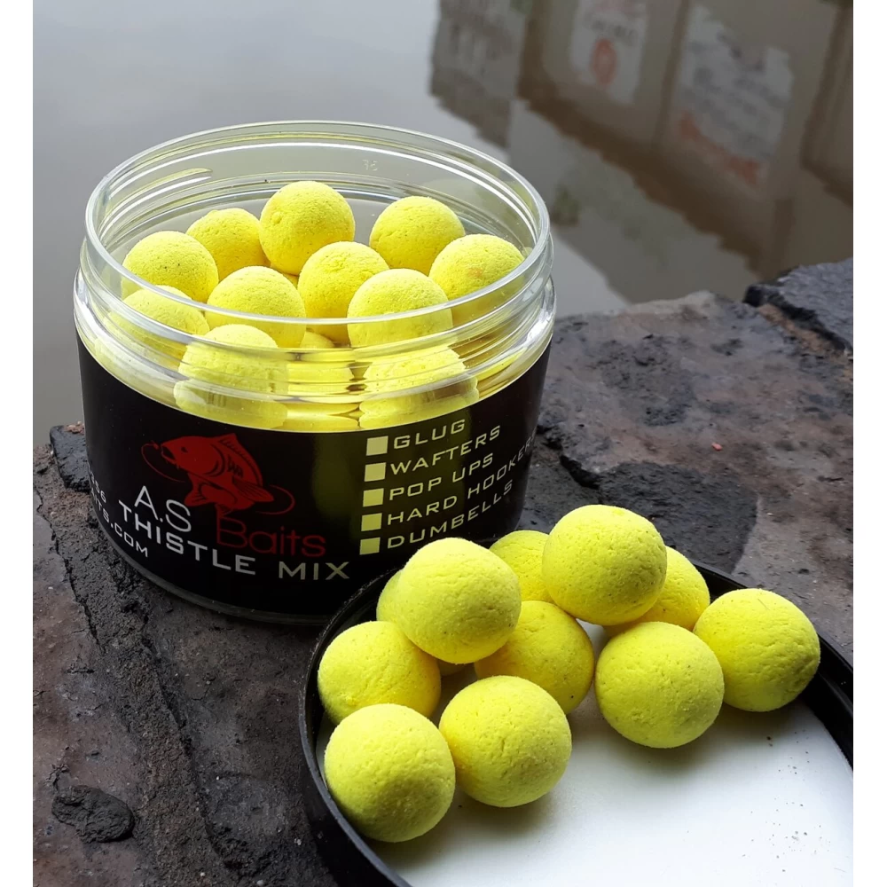THISTLE MIX 14MM HI VIZ YELLOW POP UPS  (Squid and Plum)